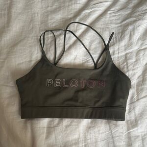 Peloton Women's Strappy Sports Bra - olive green